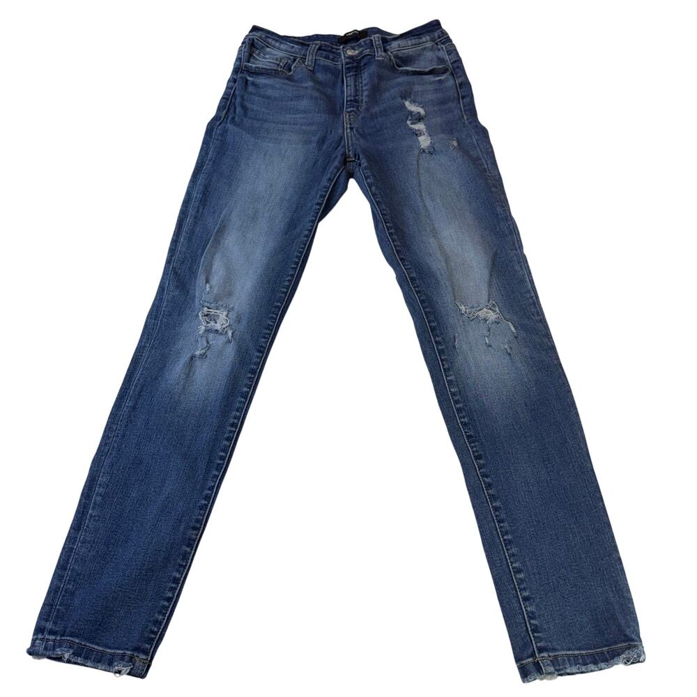 Vervet Women's Skinny Blue Denim Jeans Size 28 Lightly Distressed